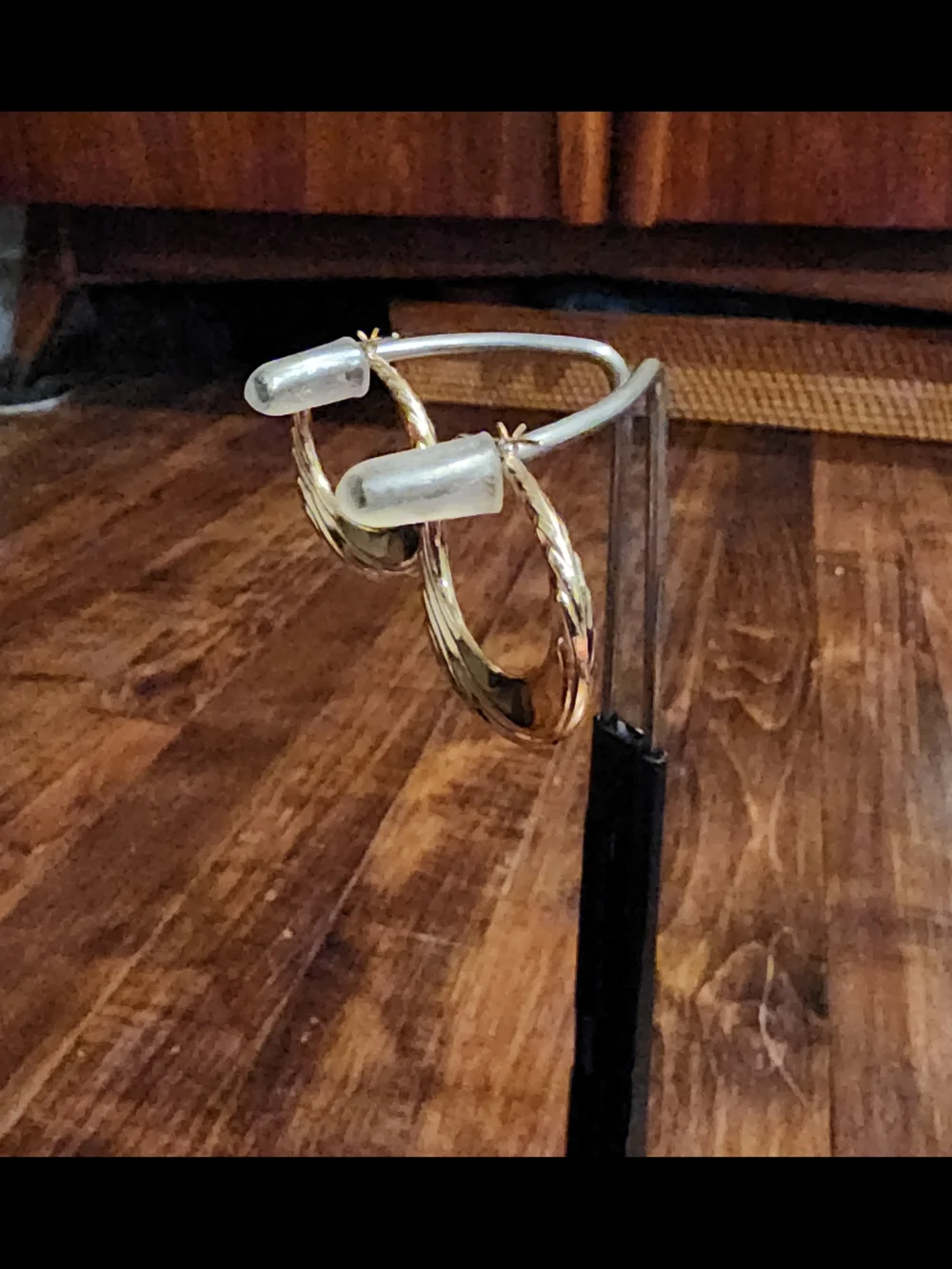 Vintage 14K Gold Hoop Earrings - Twisted Design